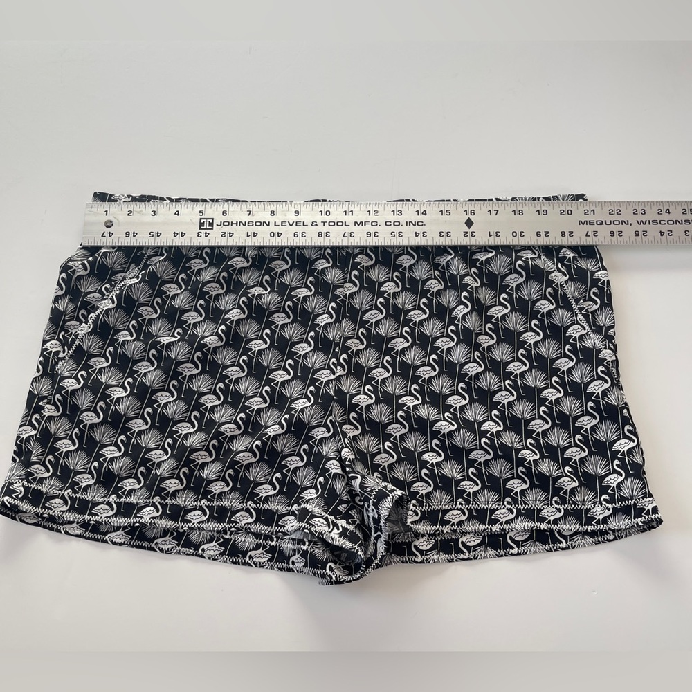 LOFT Black and White Flamingo Print Women's Shorts